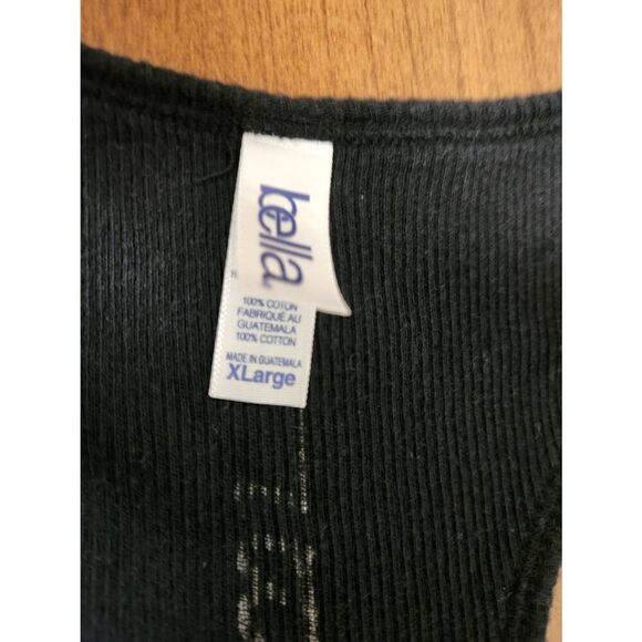 Lady Beast XL Black ribbed tank with Lady in white and Beast in pink - Picture 3 of 4